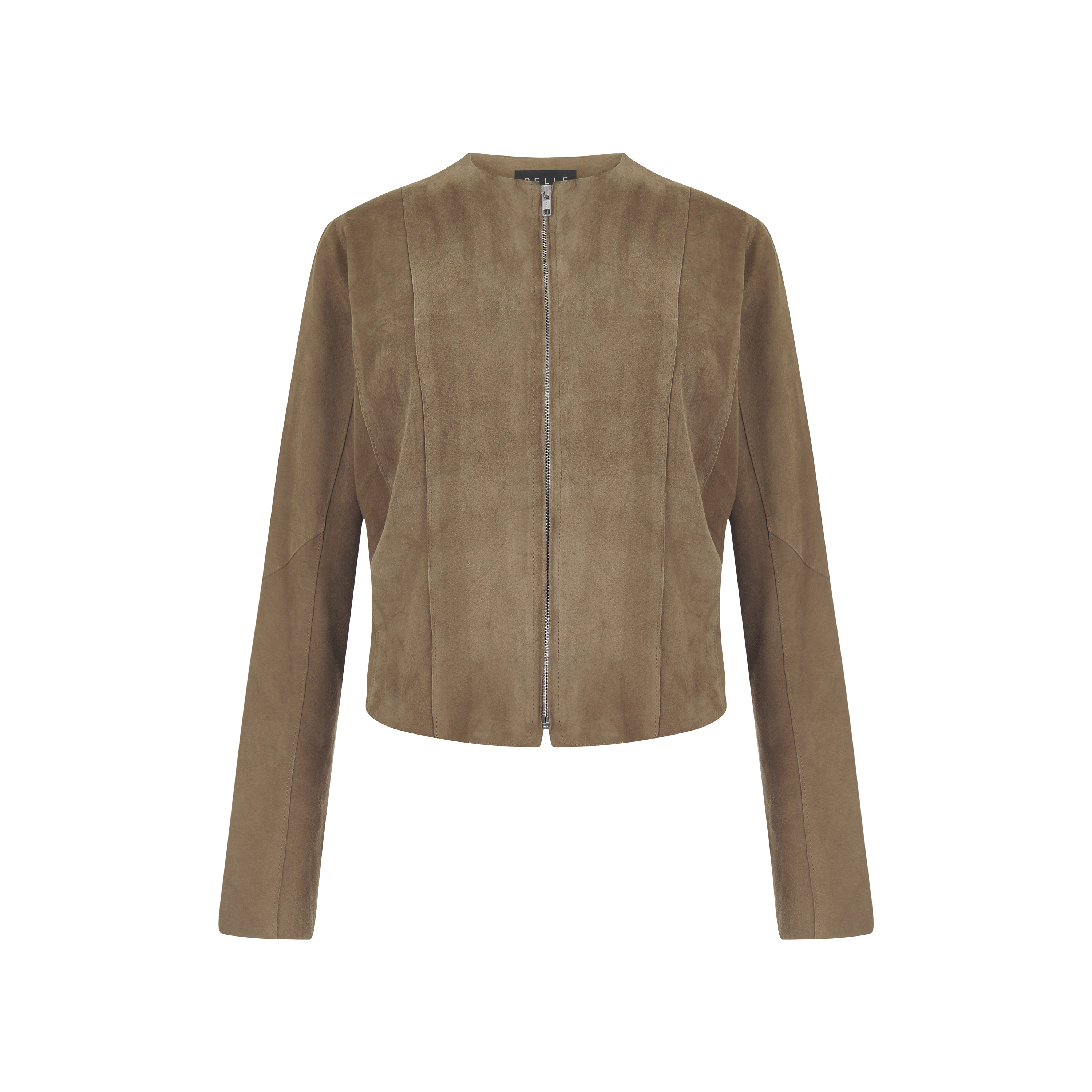 Chloe Jacket in Taupe Suede