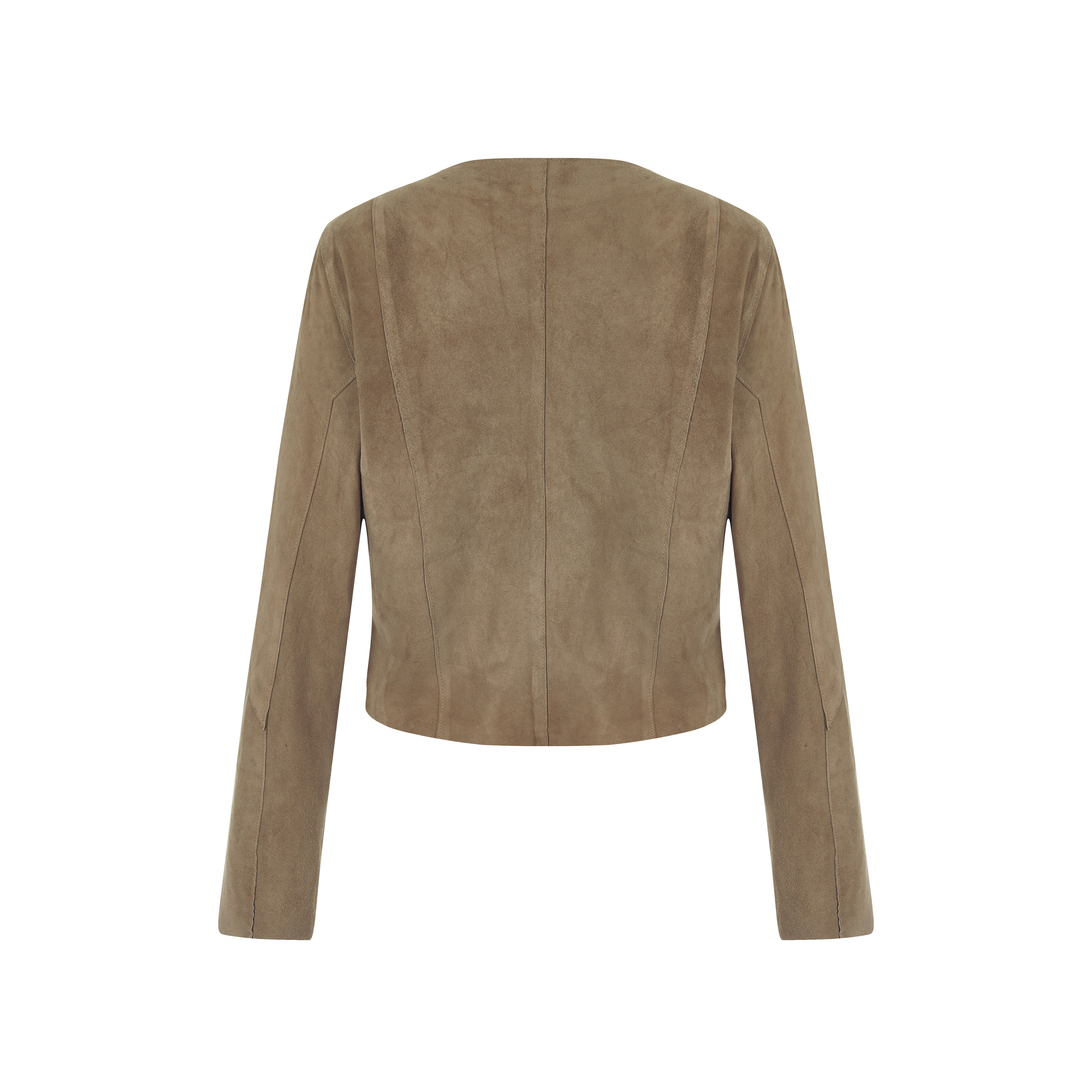 Chloe Jacket in Taupe Suede - Back