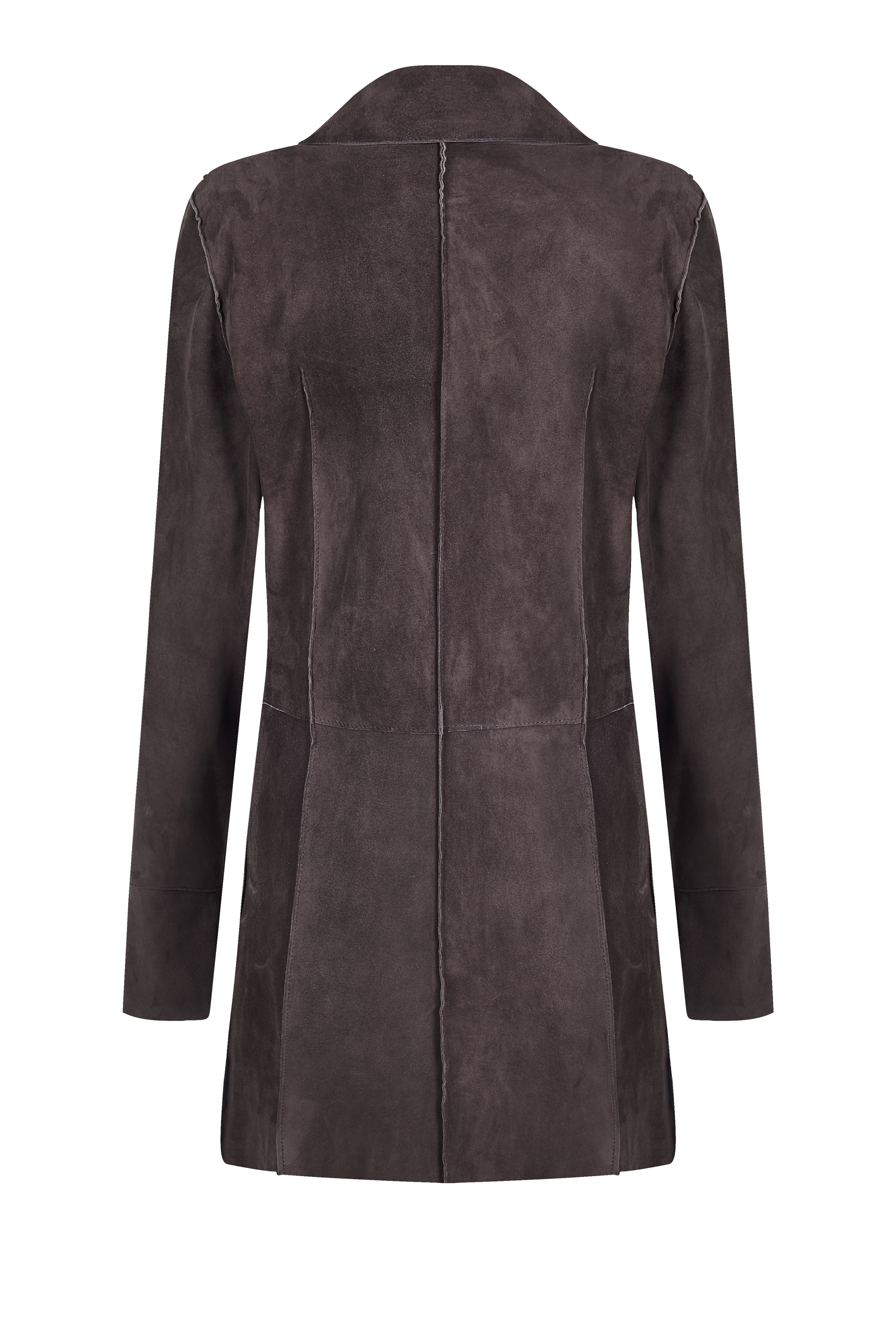 Tilda Suede Cardigan - Slate - Back