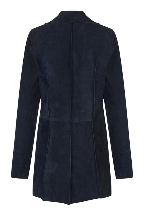 Tilda Suede Cardigan - Navy - Back